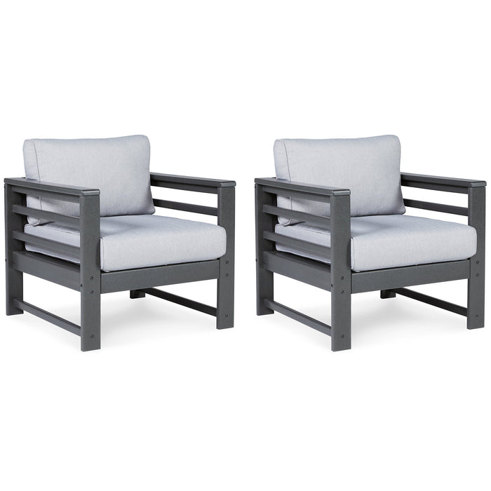 Amora Outdoor Lounge Chair with Cushion (Set of 2) - World Furniture Gallery (Newark, CA)