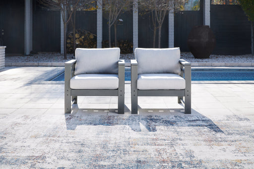 Amora Outdoor Lounge Chair with Cushion (Set of 2) - World Furniture Gallery (Newark, CA)