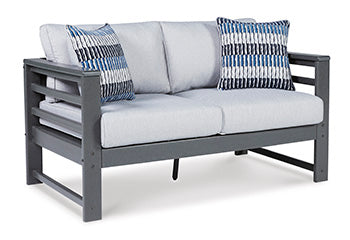 Amora Outdoor Loveseat with Cushion - World Furniture Gallery (Newark, CA)