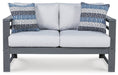 Amora Outdoor Loveseat with Cushion - World Furniture Gallery (Newark, CA)