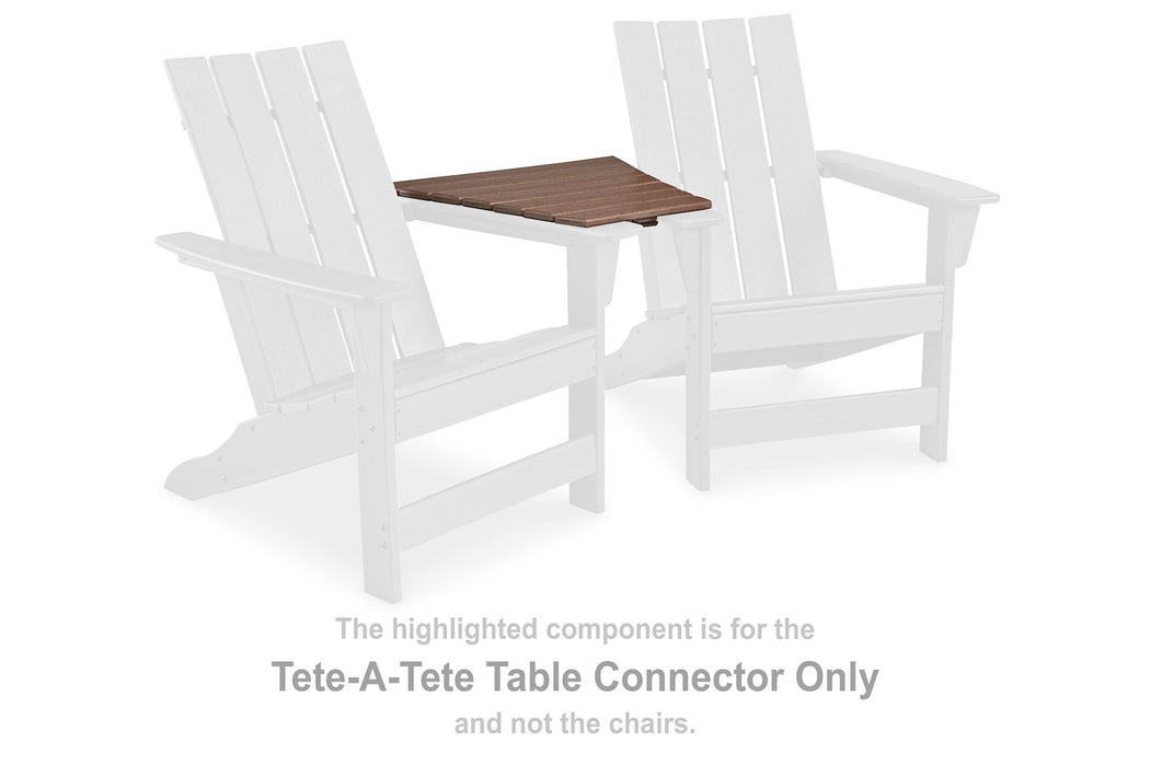 Emmeline 2 Adirondack Chairs with Tete-A-Tete Table Connector - World Furniture Gallery (Newark, CA)