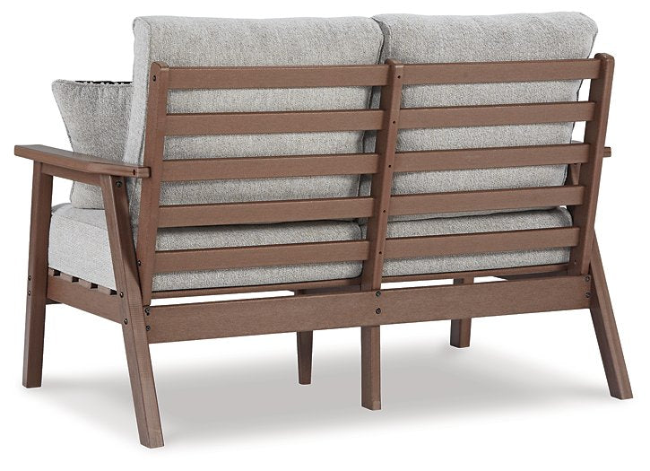 Emmeline Outdoor Loveseat with Cushion - World Furniture Gallery (Newark, CA)