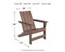 Emmeline 2 Adirondack Chairs with Tete-A-Tete Table Connector - World Furniture Gallery (Newark, CA)