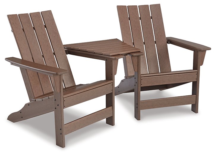 Emmeline Outdoor Adirondack Chairs with Tete-A-Tete Connector - World Furniture Gallery (Newark, CA)