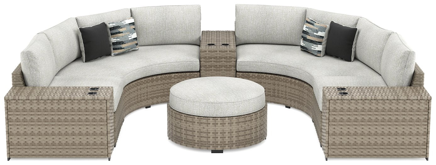 Calworth Outdoor Sectional with Ottoman - World Furniture Gallery (Newark, CA)