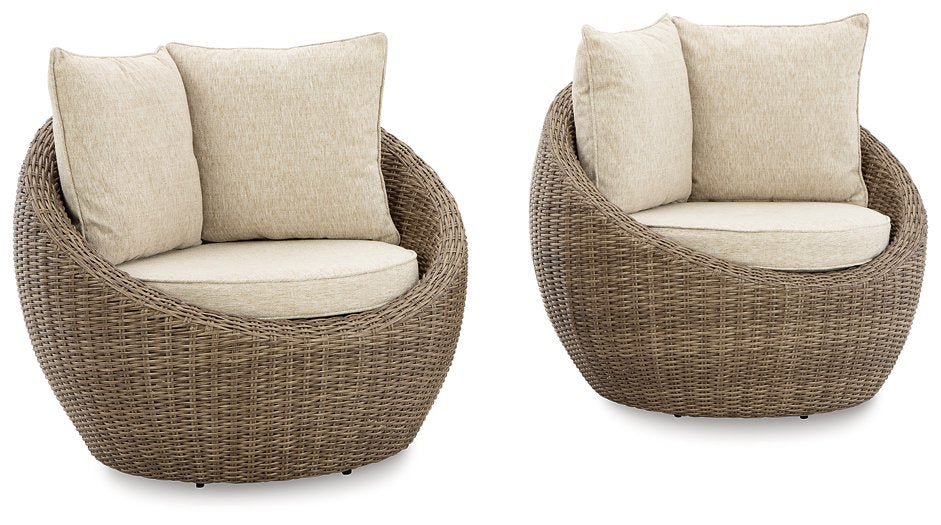 Danson Swivel Lounge with Cushion (Set of 2) - World Furniture Gallery (Newark, CA)