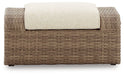 Sandy Bloom Outdoor Ottoman with Cushion - World Furniture Gallery (Newark, CA)