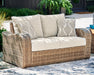 Sandy Bloom Outdoor Loveseat with Cushion - World Furniture Gallery (Newark, CA)