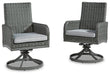 Elite Park Swivel Chair with Cushion (Set of 2) - World Furniture Gallery (Newark, CA)