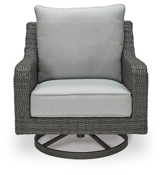 Elite Park Outdoor Swivel Lounge with Cushion - World Furniture Gallery (Newark, CA)