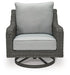 Elite Park Outdoor Swivel Lounge with Cushion - World Furniture Gallery (Newark, CA)