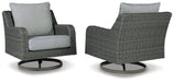 Elite Park Outdoor Swivel Lounge with Cushion - World Furniture Gallery (Newark, CA)