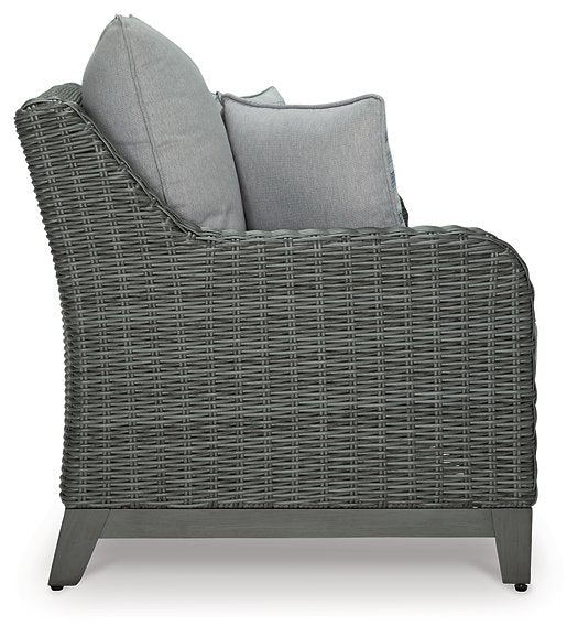 Elite Park Outdoor Loveseat with Cushion - World Furniture Gallery (Newark, CA)