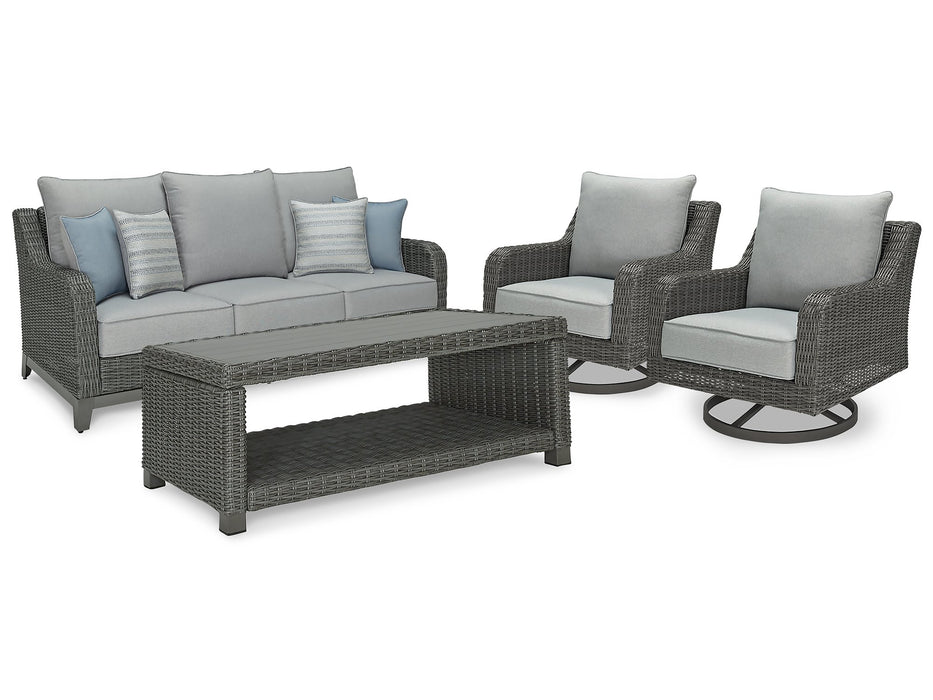 Elite Park Outdoor Sofa, Lounge Chairs and Cocktail Table - World Furniture Gallery (Newark, CA)