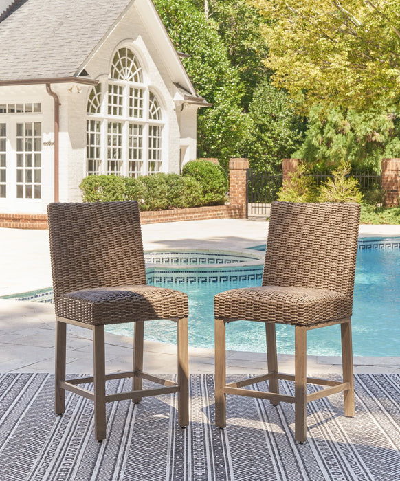 Walton Bridge Outdoor Bar Stool (Set of 2) - World Furniture Gallery (Newark, CA)