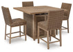 Walton Bridge Outdoor Bar Set - World Furniture Gallery (Newark, CA)