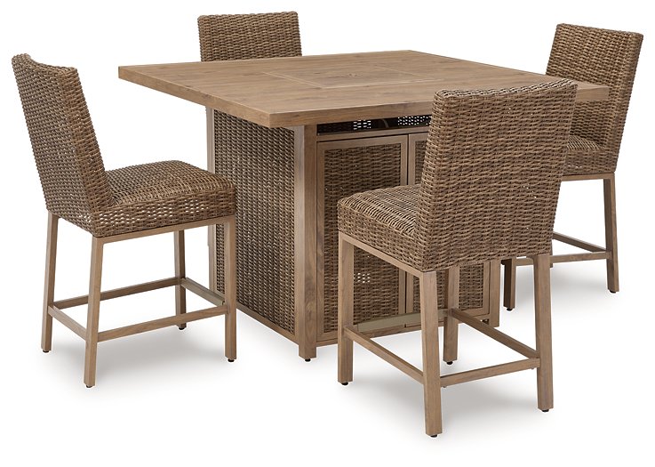 Walton Bridge Outdoor Bar Set - World Furniture Gallery (Newark, CA)