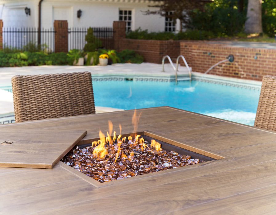 Walton Bridge Outdoor Bar Table with Fire Pit - World Furniture Gallery (Newark, CA)