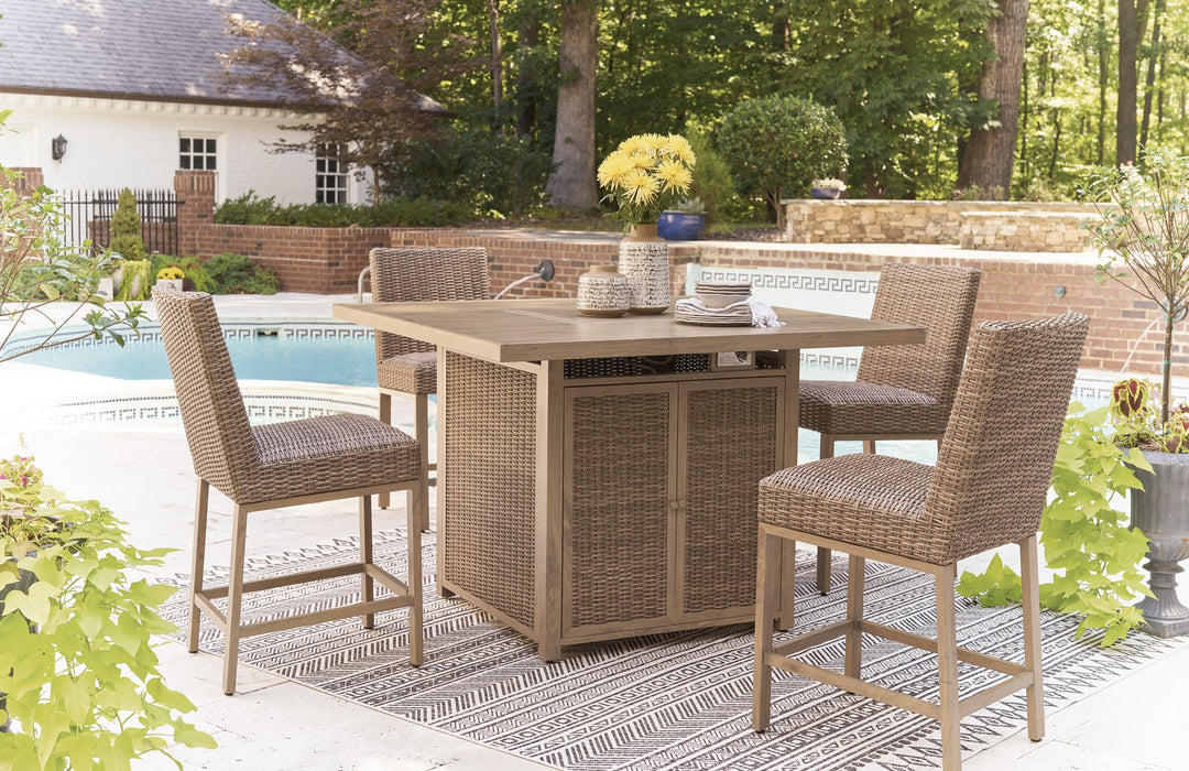 Walton Bridge Outdoor Bar Set - World Furniture Gallery (Newark, CA)