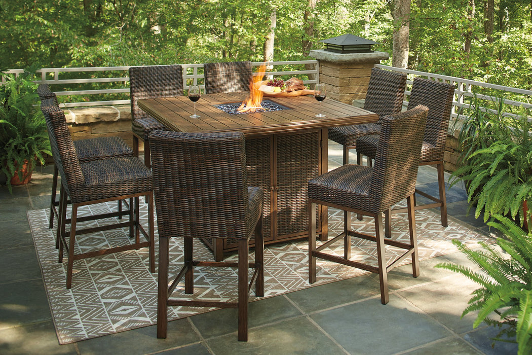 Paradise Trail Outdoor Bar Table Set - World Furniture Gallery (Newark, CA)