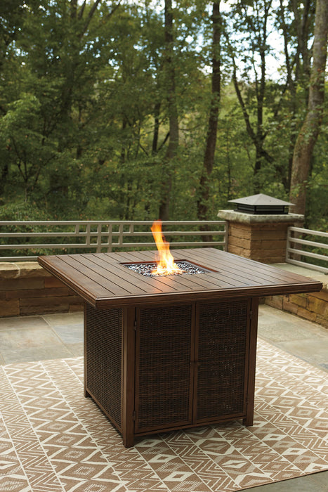 Paradise Trail Bar Table with Fire Pit - World Furniture Gallery (Newark, CA)