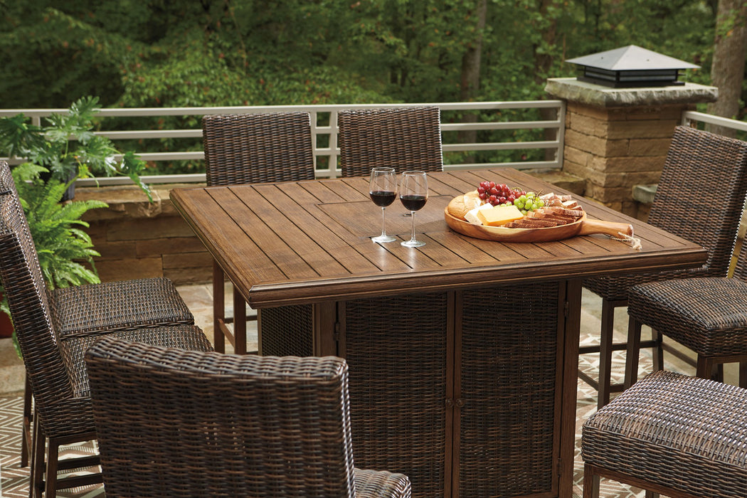 Paradise Trail Outdoor Bar Table Set - World Furniture Gallery (Newark, CA)