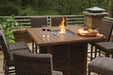 Paradise Trail Bar Table with Fire Pit - World Furniture Gallery (Newark, CA)