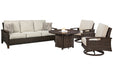 Paradise Trail Outdoor Sofa, Lounge Chairs and Fire Pit Table - World Furniture Gallery (Newark, CA)