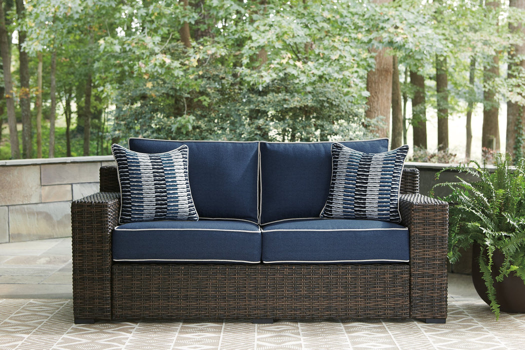 Grasson Lane Outdoor Sofa and Loveseat with Ottoman - World Furniture Gallery (Newark, CA)