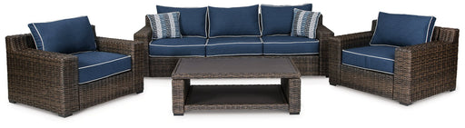 Grasson Lane Grasson Lane Nuvella Sofa with Coffee Table and 2 Lounge Chairs - World Furniture Gallery (Newark, CA)