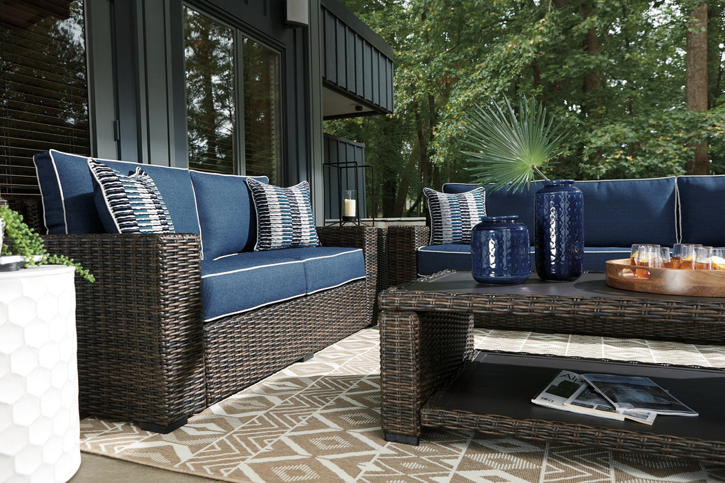 Grasson Lane Outdoor Sofa and Loveseat with Coffee Table - World Furniture Gallery (Newark, CA)