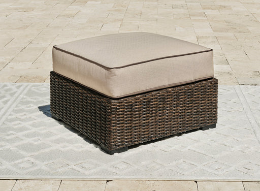 Coastline Bay Outdoor Ottoman with Cushion - World Furniture Gallery (Newark, CA)