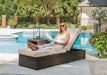 Coastline Bay Outdoor Chaise Lounge with Cushion - World Furniture Gallery (Newark, CA)