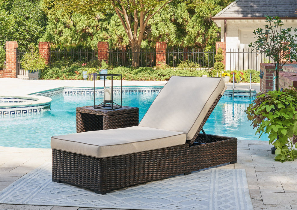 Coastline Bay Outdoor Chaise Lounge with Cushion - World Furniture Gallery (Newark, CA)