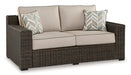 Coastline Bay Outdoor Loveseat with Cushion - World Furniture Gallery (Newark, CA)