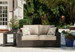 Coastline Bay Outdoor Loveseat with Cushion - World Furniture Gallery (Newark, CA)