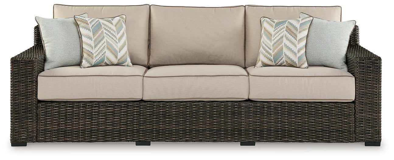 Coastline Bay Outdoor Sofa with Cushion - World Furniture Gallery (Newark, CA)