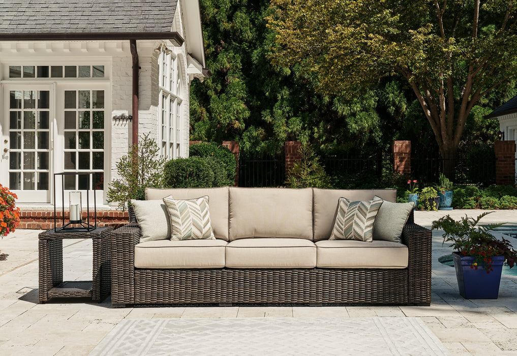 Coastline Bay Outdoor Sofa with Cushion - World Furniture Gallery (Newark, CA)