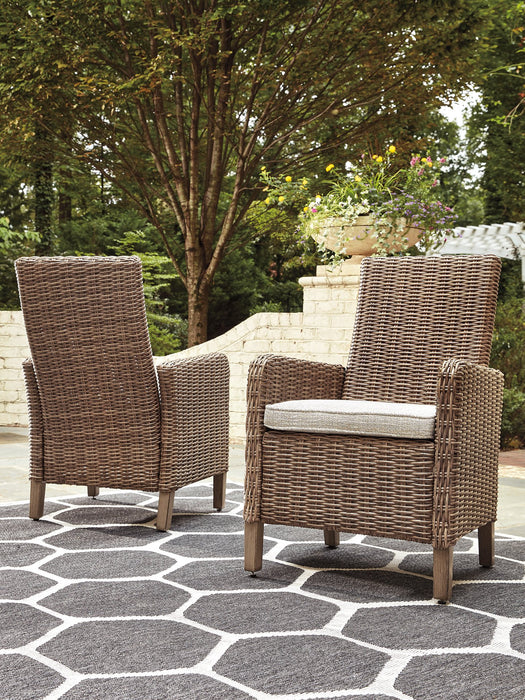 Beachcroft Outdoor Arm Chair with Cushion (Set of 2) - World Furniture Gallery (Newark, CA)