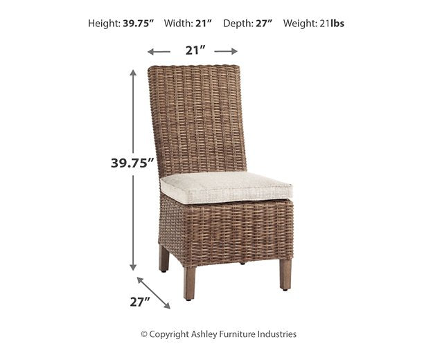 Beachcroft Outdoor Side Chair with Cushion (Set of 2) - World Furniture Gallery (Newark, CA)