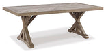 Beachcroft Dining Table with Umbrella Option - World Furniture Gallery (Newark, CA)