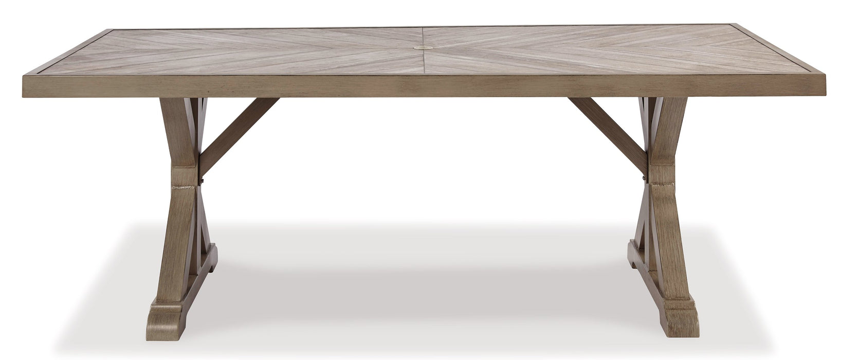 Beachcroft Dining Table with Umbrella Option - World Furniture Gallery (Newark, CA)