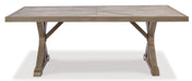 Beachcroft Dining Table with Umbrella Option - World Furniture Gallery (Newark, CA)