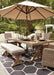 Beachcroft Dining Table with Umbrella Option - World Furniture Gallery (Newark, CA)