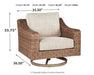 Beachcroft Outdoor Swivel Lounge with Cushion - World Furniture Gallery (Newark, CA)