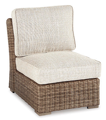 Beachcroft Outdoor Armless Chair with Cushion - World Furniture Gallery (Newark, CA)