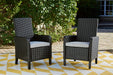 Beachcroft Outdoor Arm Chair with Cushion (Set of 2) - World Furniture Gallery (Newark, CA)