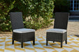 Beachcroft Outdoor Side Chair with Cushion (Set of 2) - World Furniture Gallery (Newark, CA)