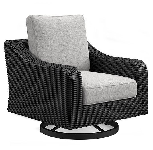 Beachcroft Outdoor Swivel Lounge with Cushion - World Furniture Gallery (Newark, CA)