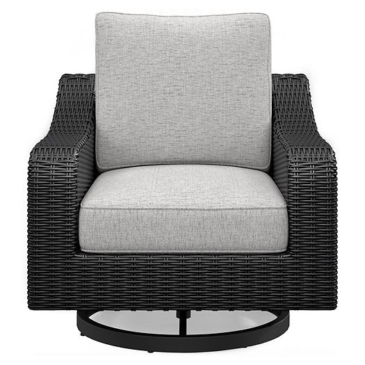 Beachcroft Outdoor Swivel Lounge with Cushion - World Furniture Gallery (Newark, CA)